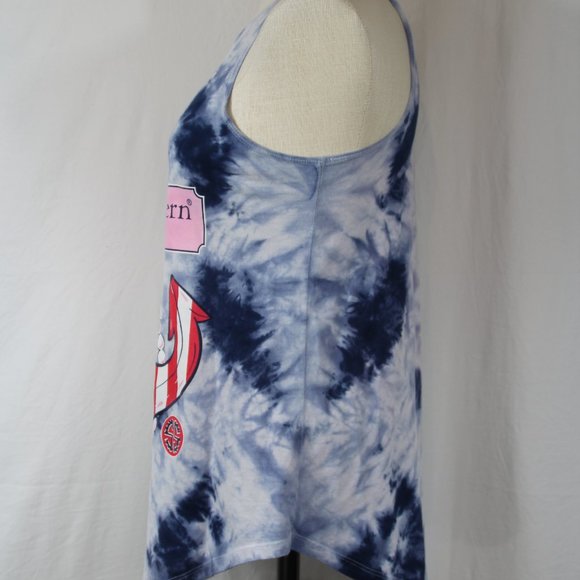 Simply Southern Born Free Anchor Tank Top Size M Red White Blue USA - Picture 6 of 9
